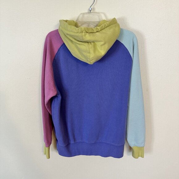 Teddy Fresh Color block Hoodie Sweatshirt Small Purple Pink 1990s Style - Picture 10 of 10